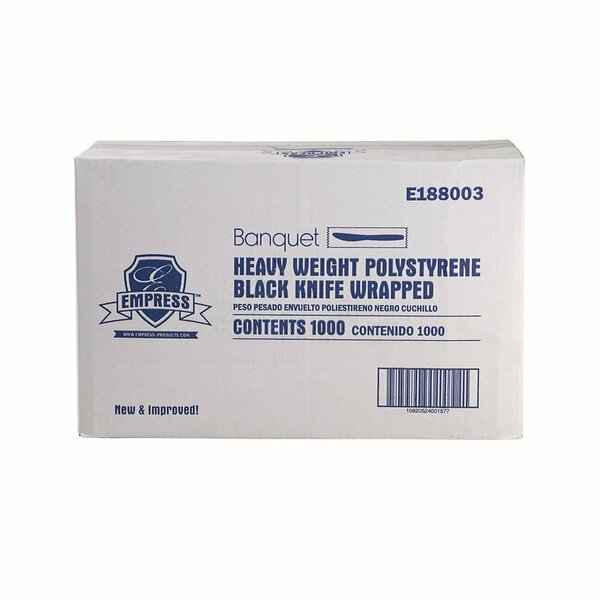 Empress Heavy Weight Knife PS Black Wrapped, 1000PK E188003